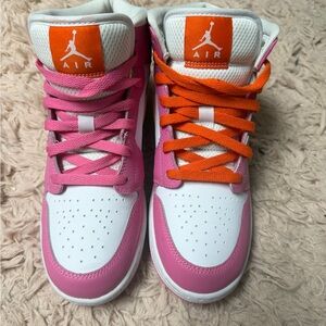 Jordan Women's Sneakers - Pink and Orange